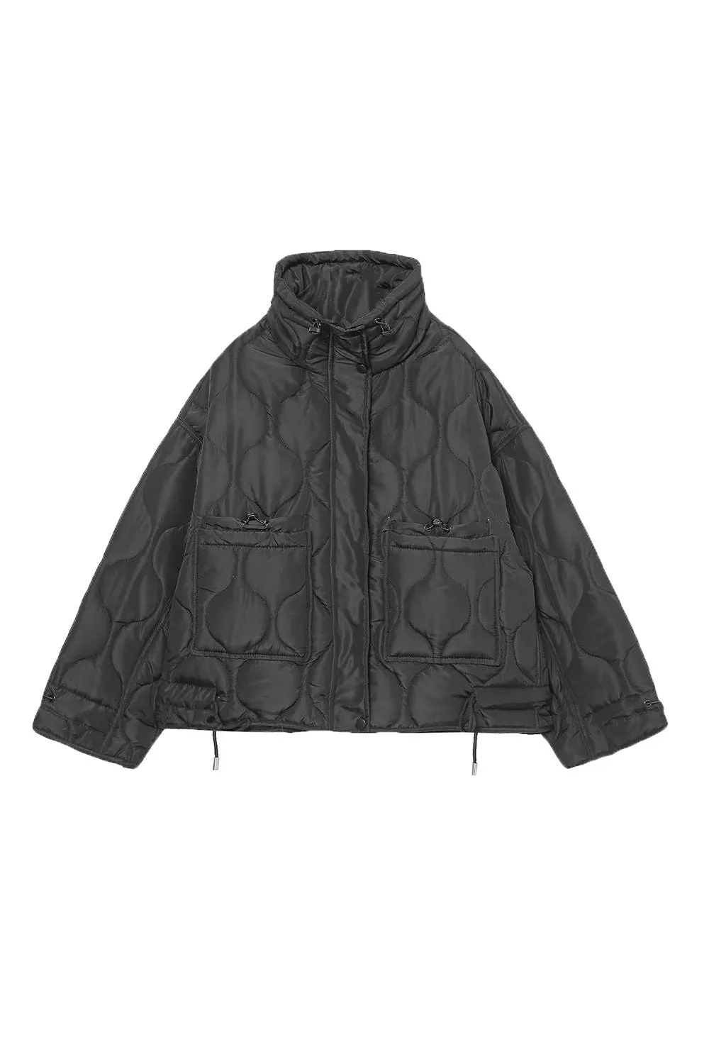 ‘ Carson’ Cotton Quilted Jacket with Stand Collar