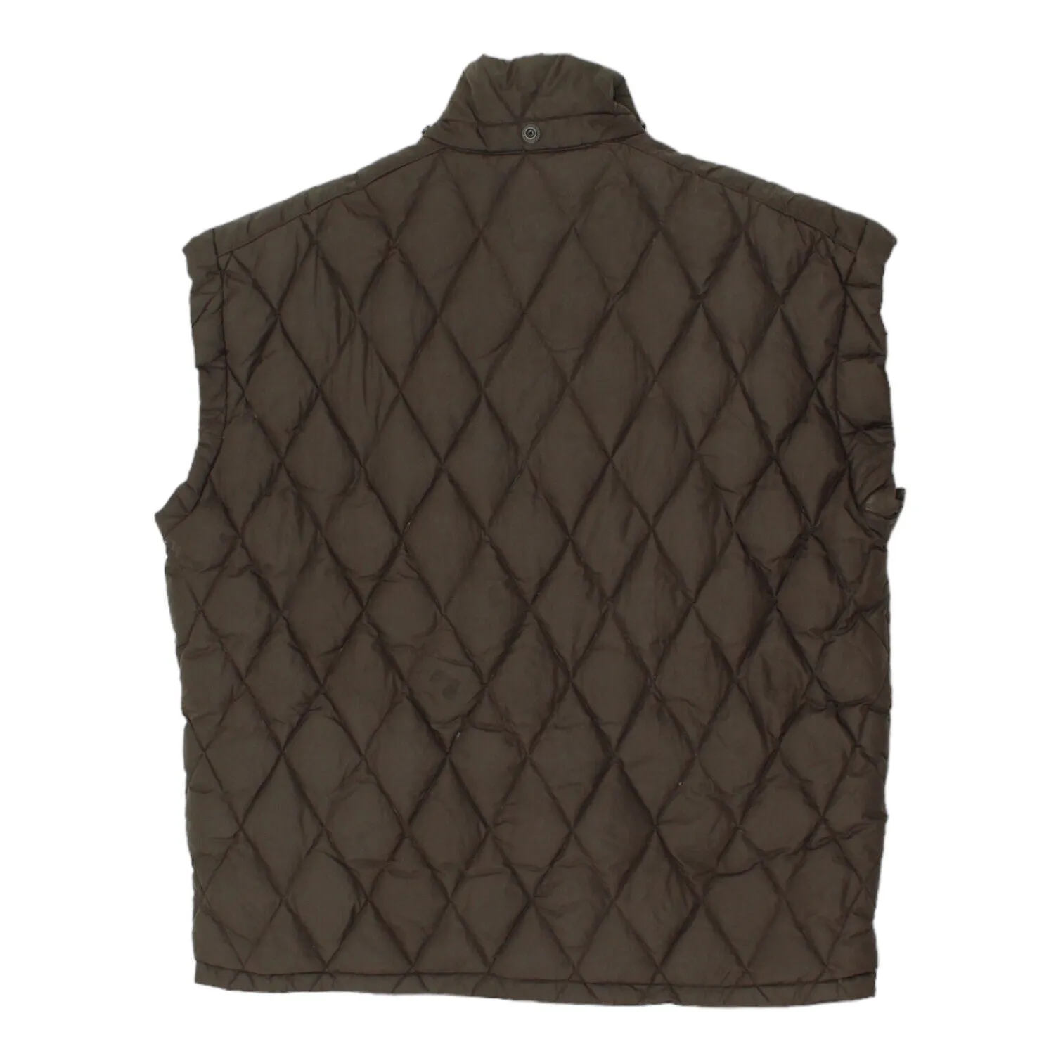 Alberto Aspesi Mens Brown Quilted Gilet | Vintage Designer Sleeveless Jacket VTG