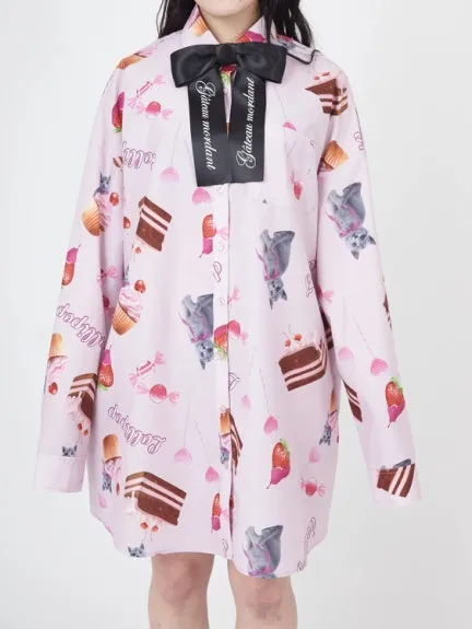 Ank Rouge lollipop kitten shirt dress