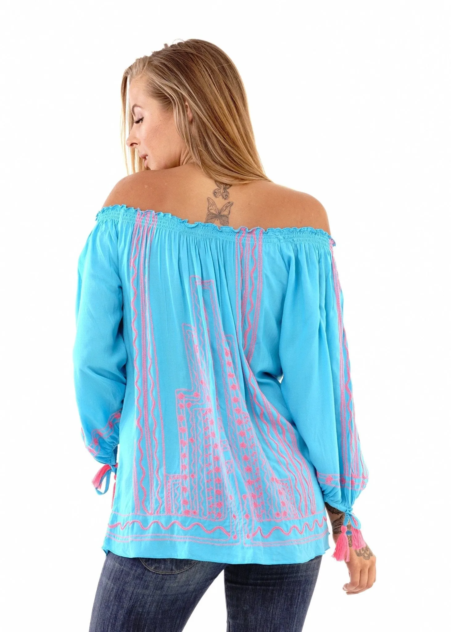 Astrid Petite Tunic Off Shoulder Bohemian Summer Top