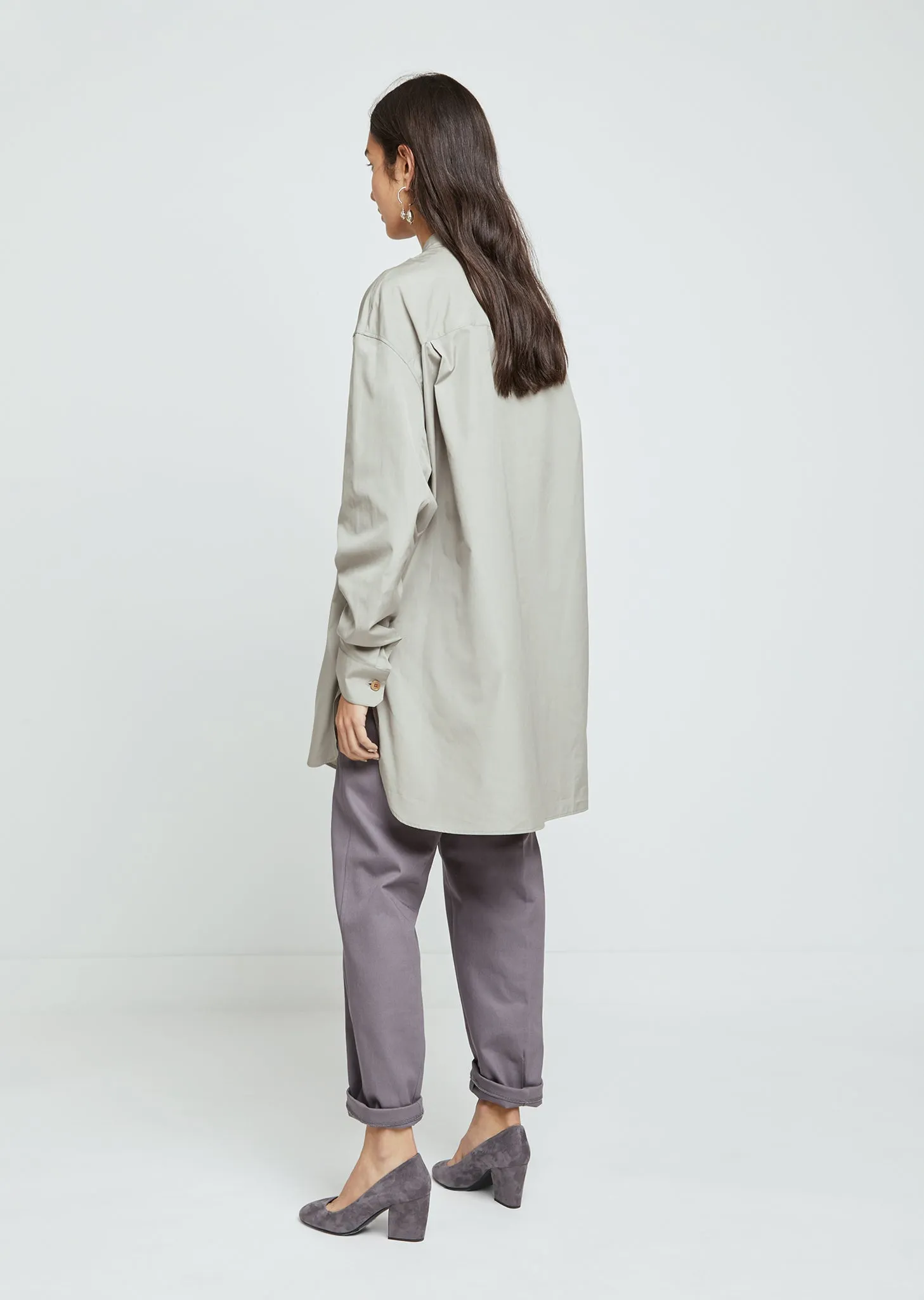 Asymmetrical Poplin Shirt