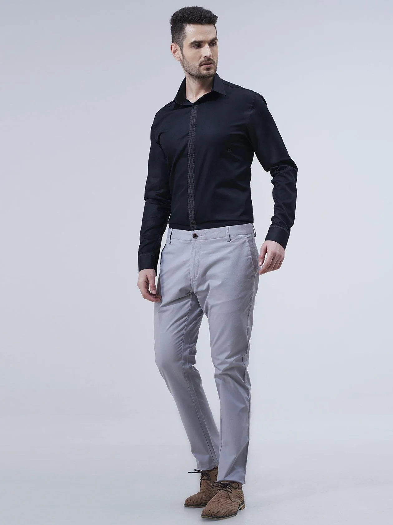 Black Mens Slim Fit Shirt (GBN6039)