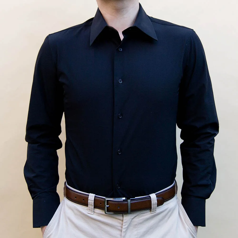 Black Non-Iron Dress Shirt | The Yin