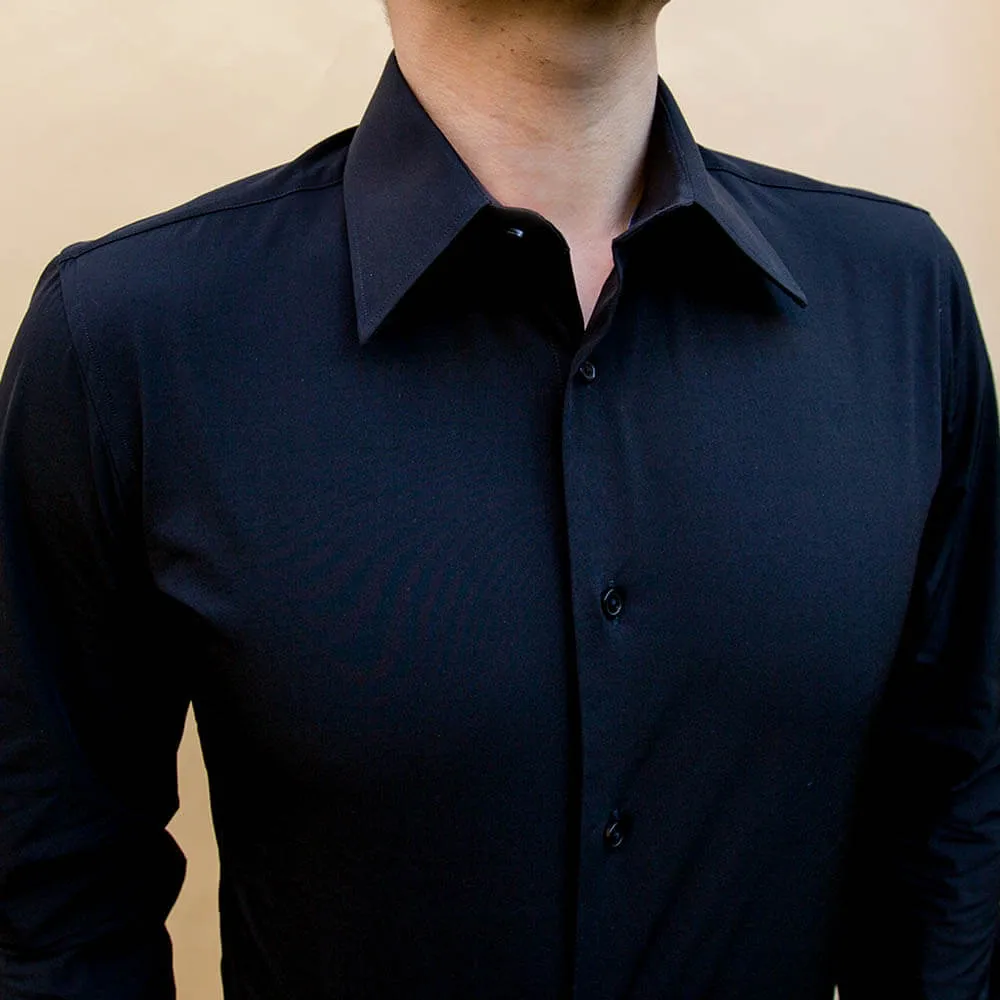 Black Non-Iron Dress Shirt | The Yin