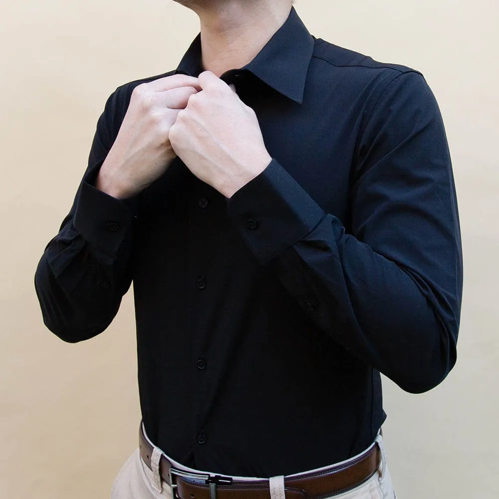 Black Non-Iron Dress Shirt | The Yin