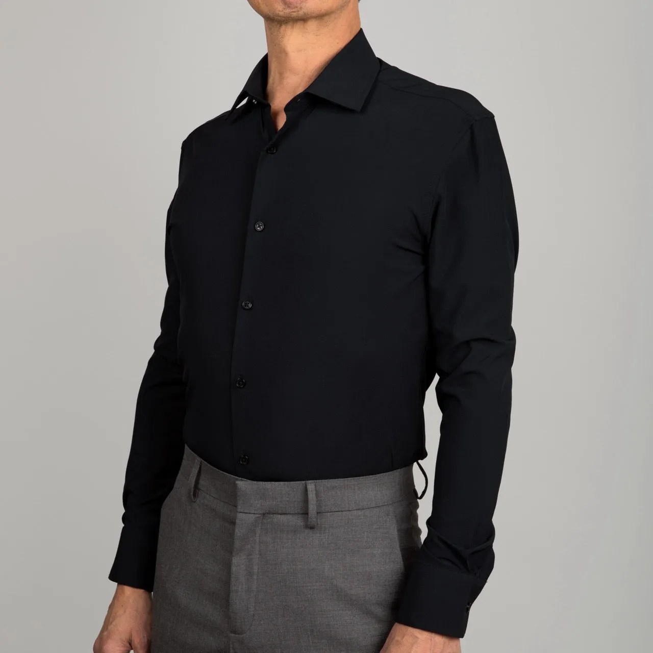 Black Non-Iron Dress Shirt | The Yin