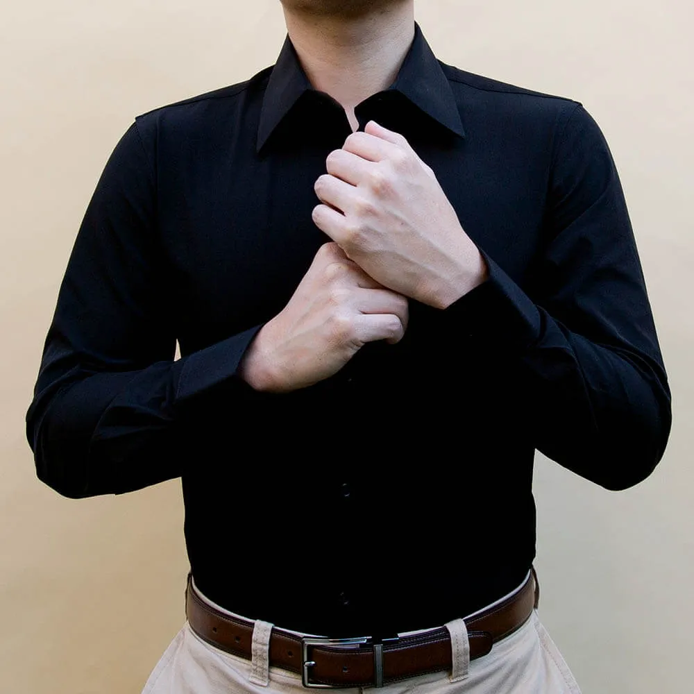 Black Non-Iron Dress Shirt | The Yin