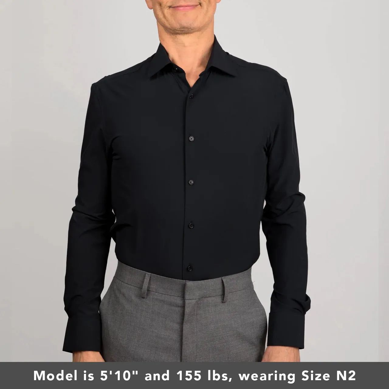 Black Non-Iron Dress Shirt | The Yin