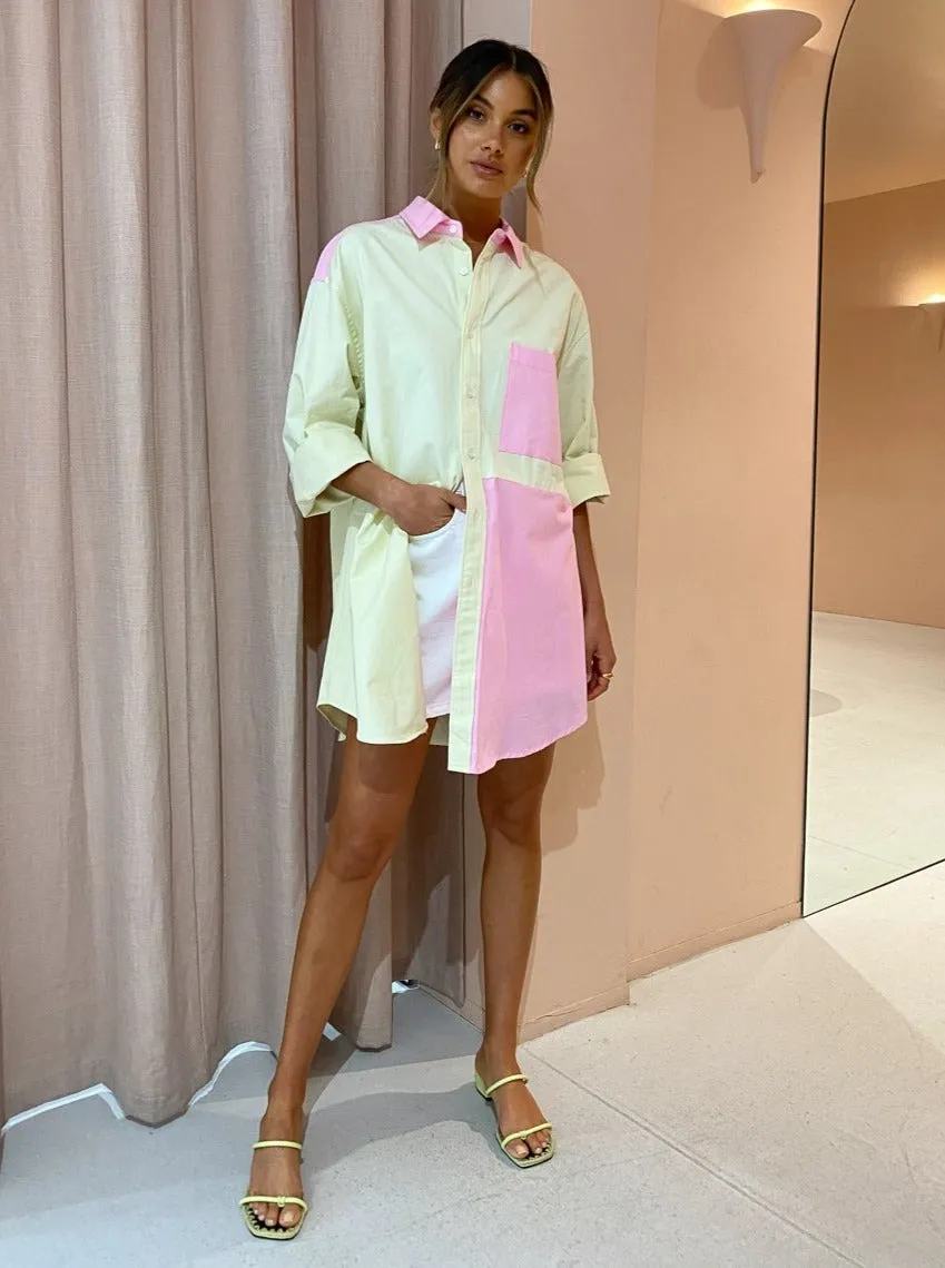 Blanca Pascal Shirt in Pink/Yellow