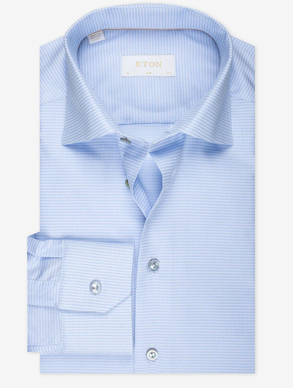 Blue Puppytooth Slim Fit Shirt