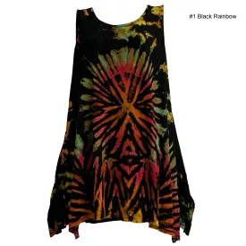 Boho Tie-dye Hippie Spandex Sleeveless Cami Mini Tunic Dress