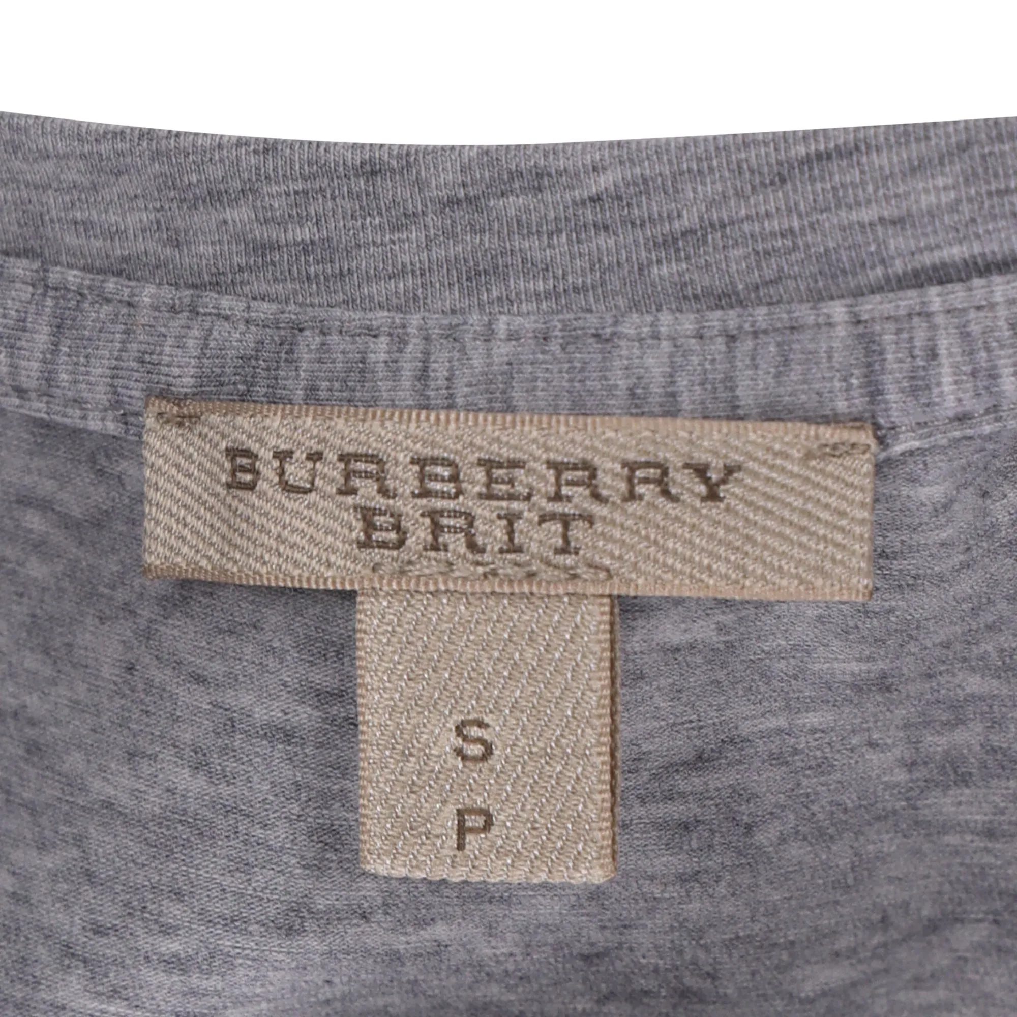 Burberry Crewneck T-Shirt in Grey Cotton