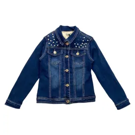 Byblos Boys & Girls Kids Quilted Denim Jacket | Vintage High End Designer Blue