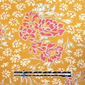 CA designer 'butterscotch blooms' printed rayon/spandex knit