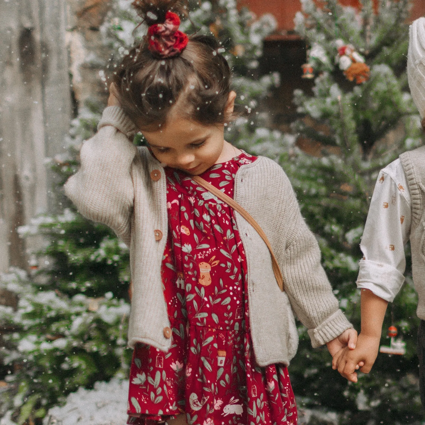 Cardigan de maille crème, bébé || Cream knitted cardigan, baby