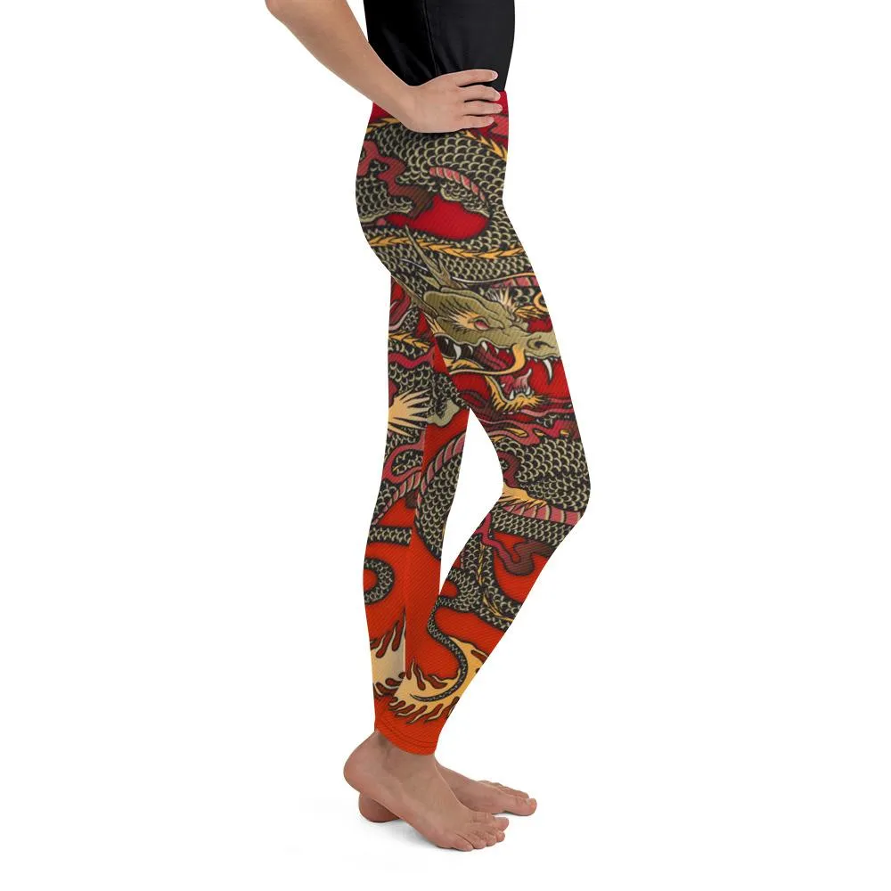 Chinese Dragon Youth Leggings