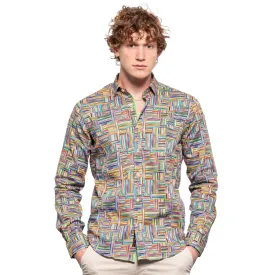 Colored Pencil Button Down Shirt