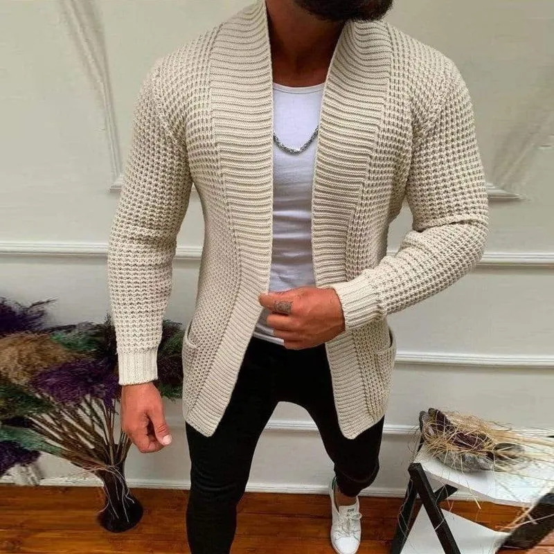 Copie de Gilet cardigan en maille rayé Casual Homme