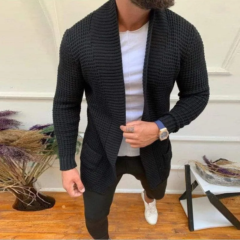 Copie de Gilet cardigan en maille rayé Casual Homme