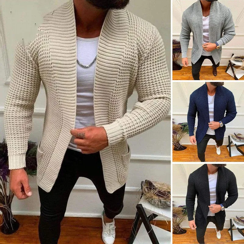 Copie de Gilet cardigan en maille rayé Casual Homme