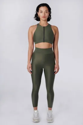 Cora Compression Leggings | Recycled Nylon | Olive