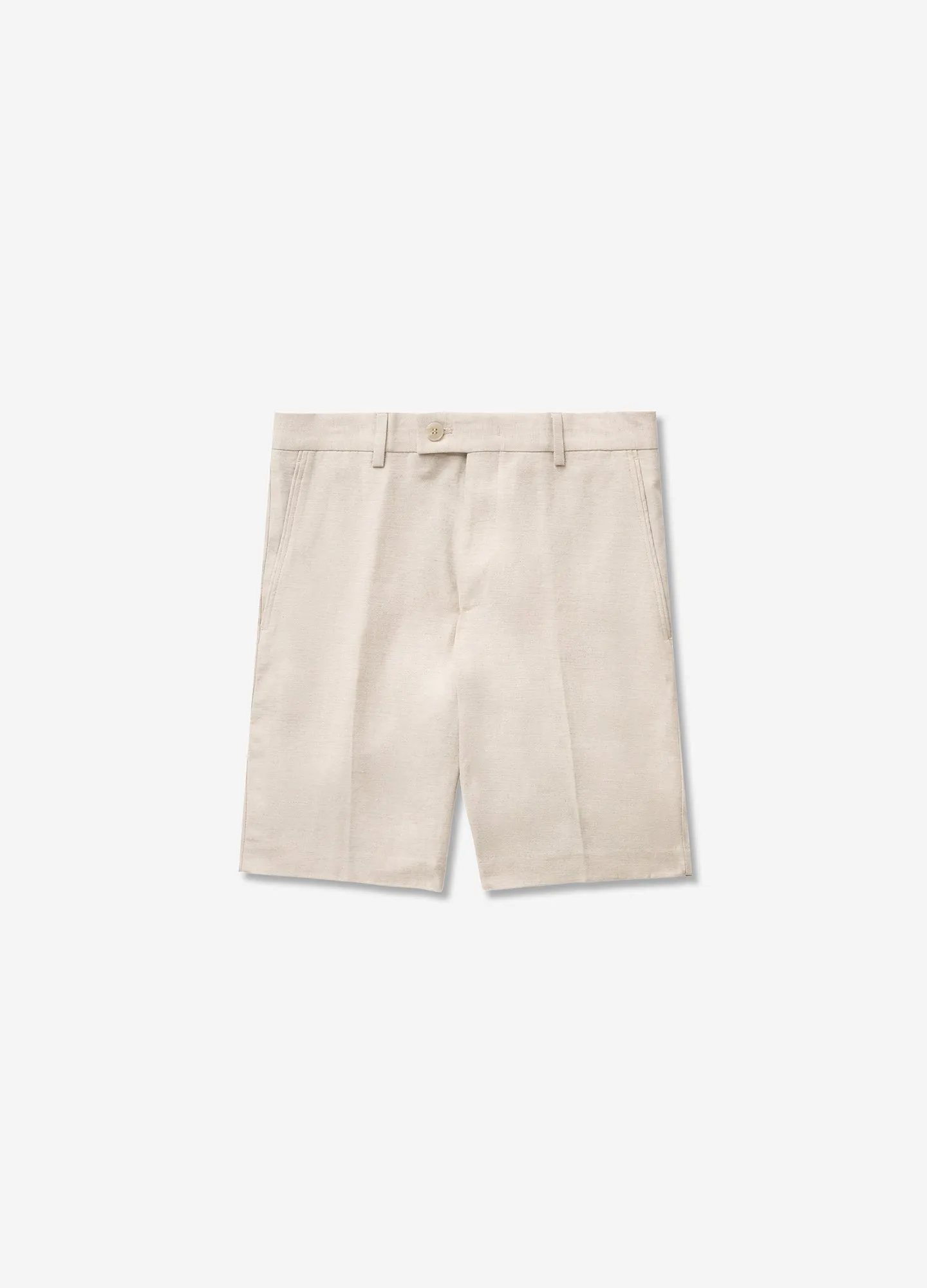 Cotton Linen Twill Shorts Natural