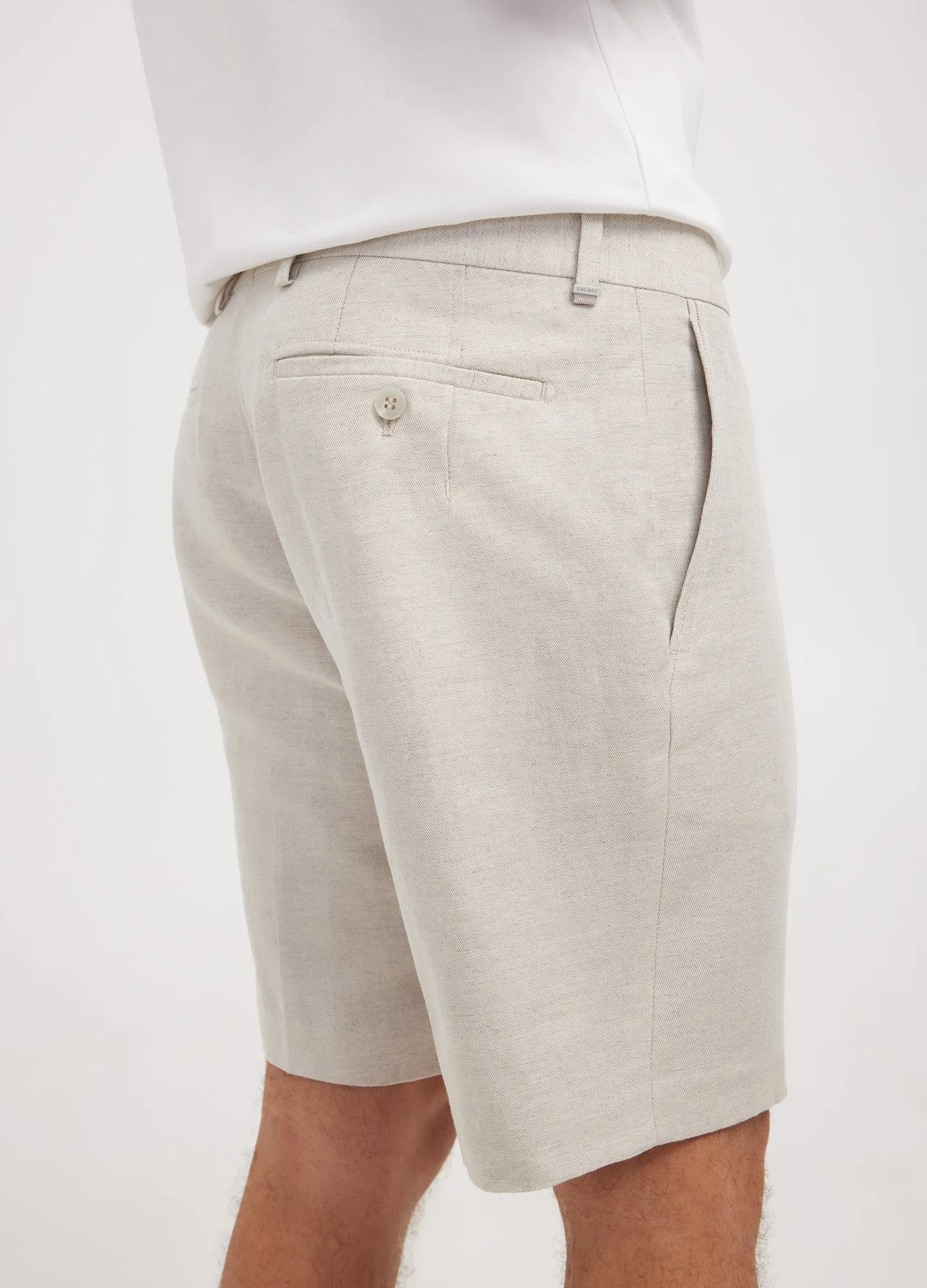 Cotton Linen Twill Shorts Natural