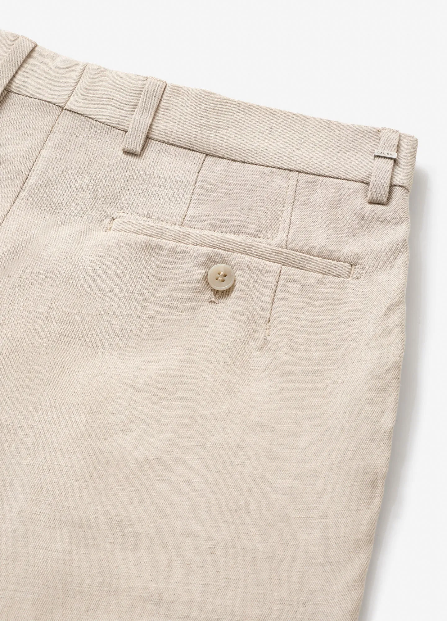 Cotton Linen Twill Shorts Natural