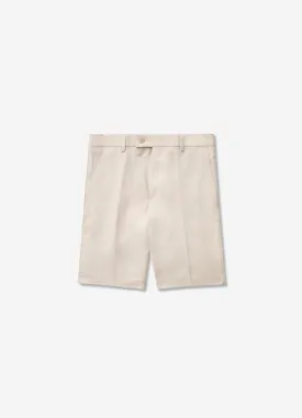 Cotton Linen Twill Shorts Natural