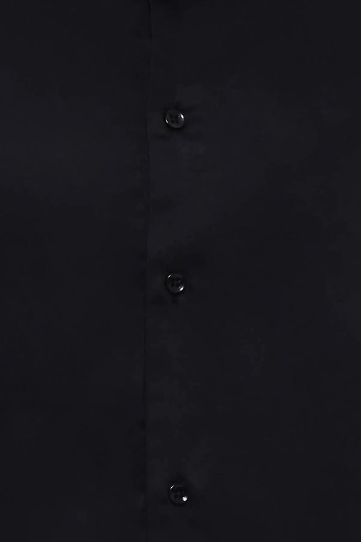 Cotton Satin Slim Fit Black Men Shirt - Wessi