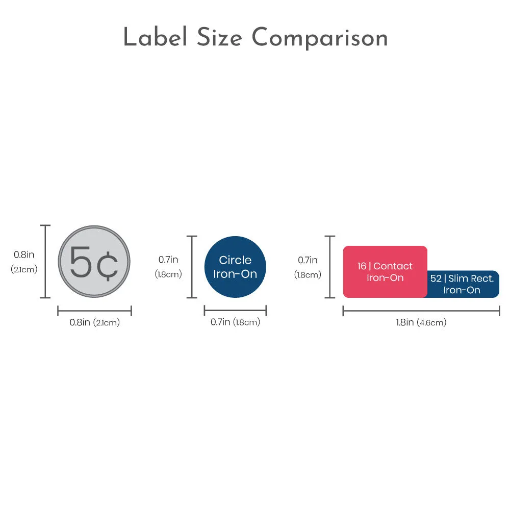 Custom Circle Iron-On Clothing Labels