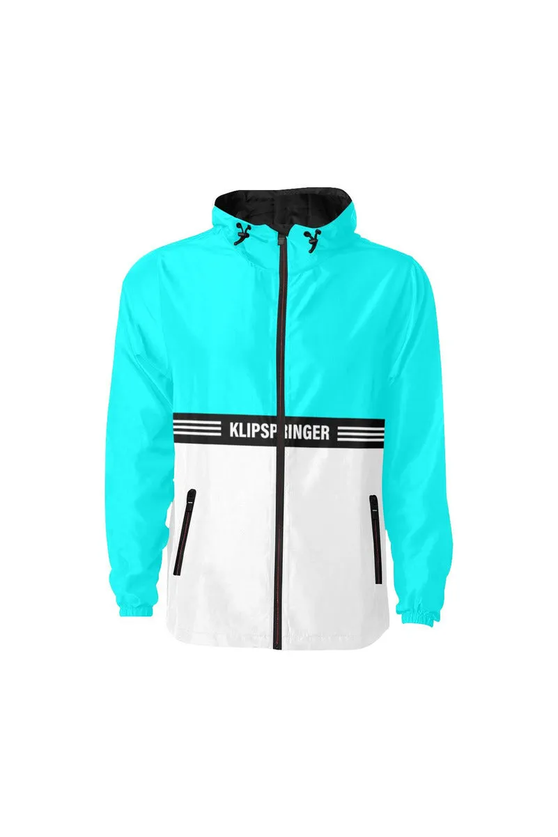 Cyan Dream Quilted Windbreaker for Men (Model H35)