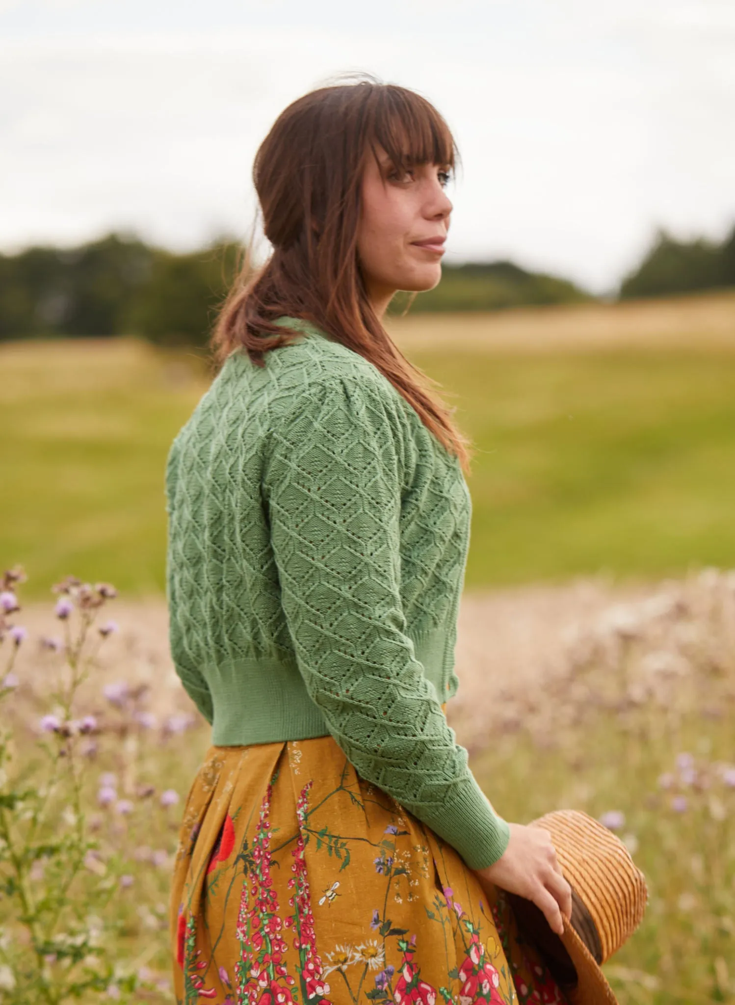 Cynthia Dress - Mustard Wildflowers