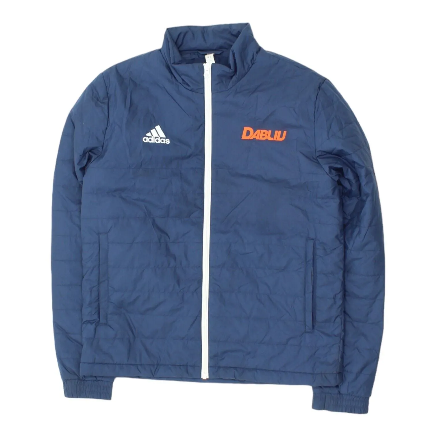 DABLIU Mens Blue Adidas Quilted Full Zip Jacket | Tracksuit Top Sportswear VTG