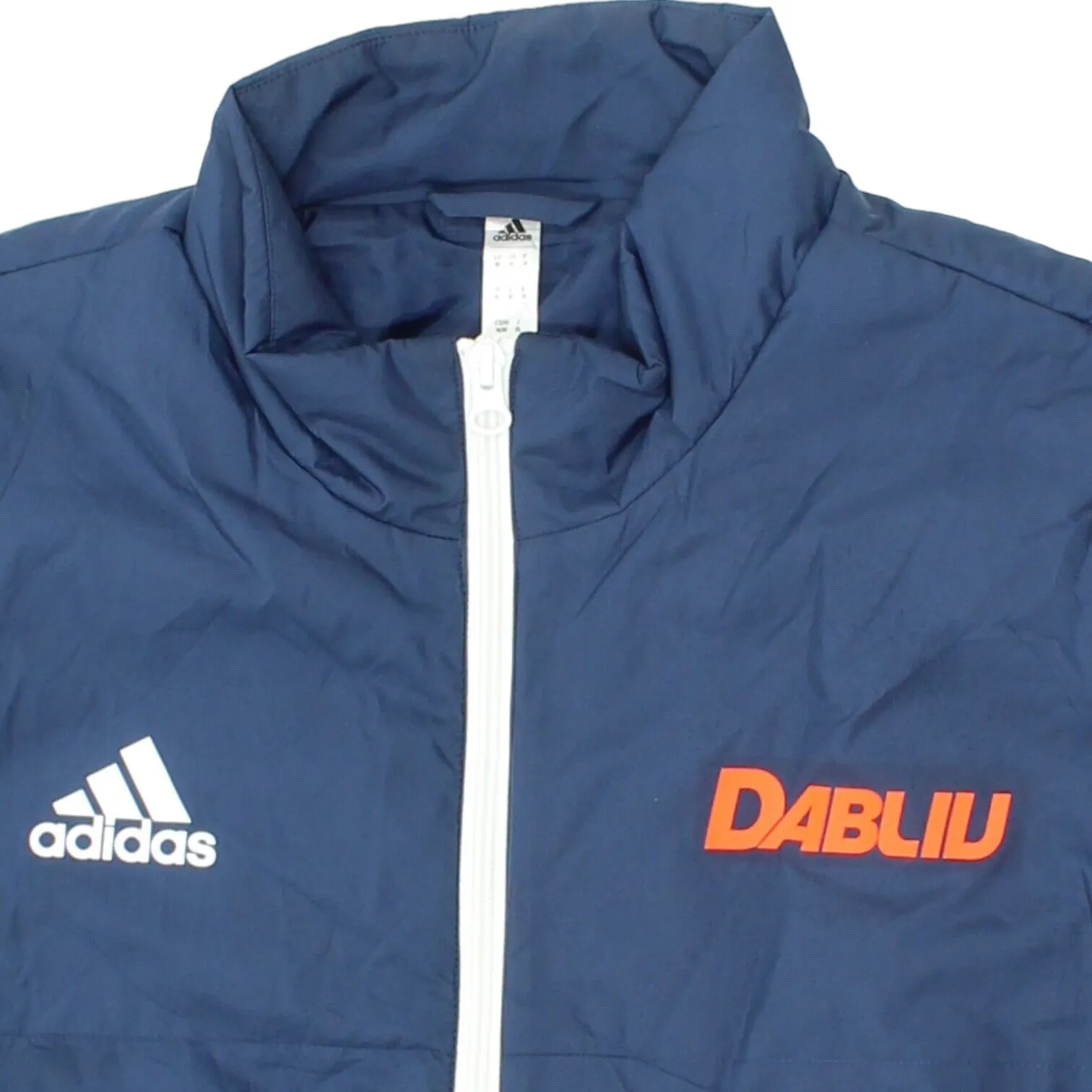 DABLIU Mens Blue Adidas Quilted Full Zip Jacket | Tracksuit Top Sportswear VTG