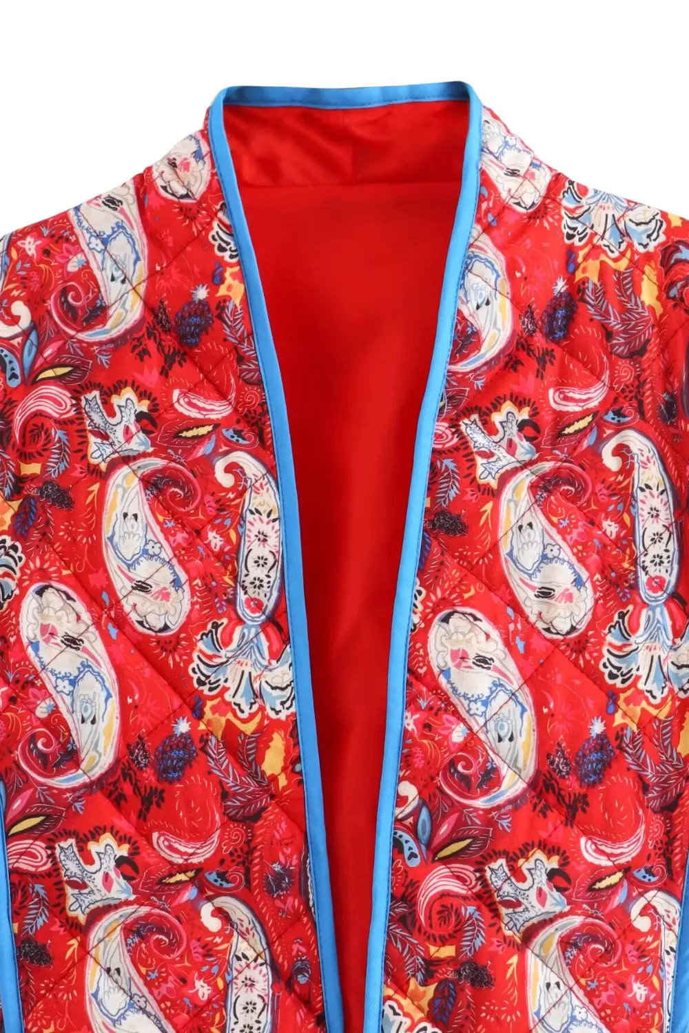 'Dagmara'  Printed Short-Sleeve Cotton Jacket