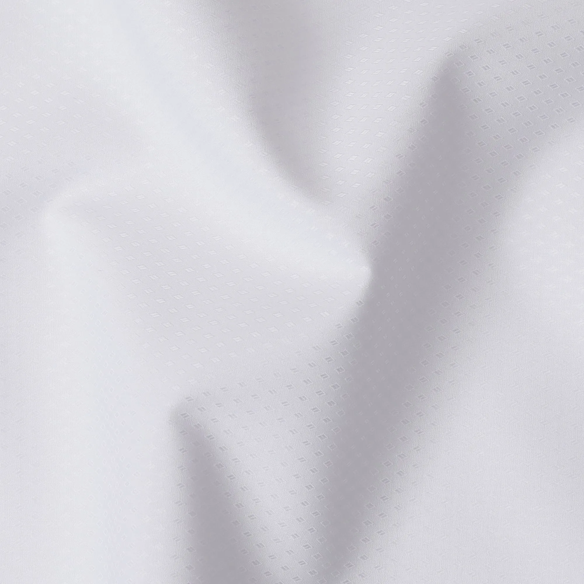 Deluxe White Swiss 100% Cotton Dobby Shirting Fabric - 150cm Wide, Refined Texture-D18893