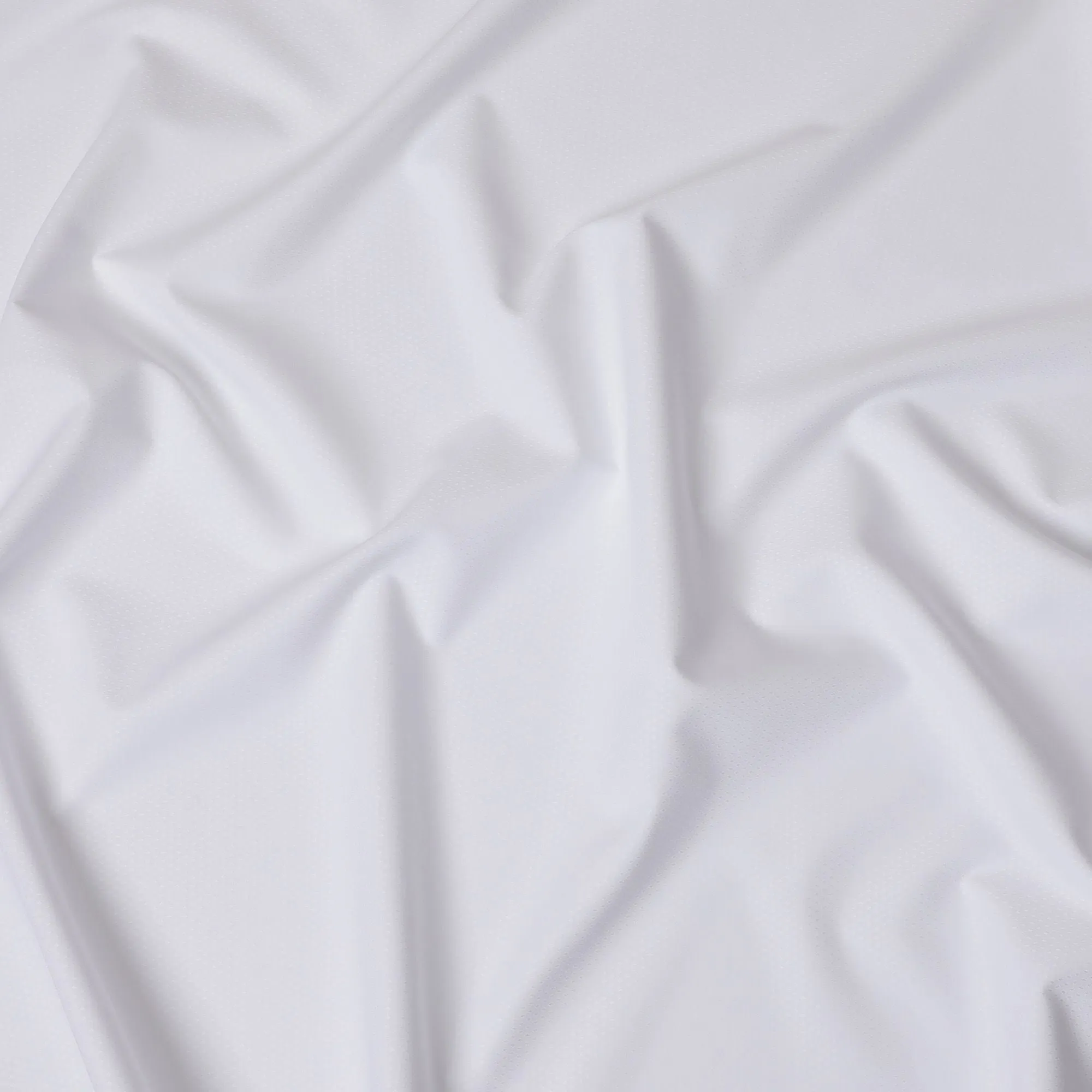 Deluxe White Swiss 100% Cotton Dobby Shirting Fabric - 150cm Wide, Refined Texture-D18893