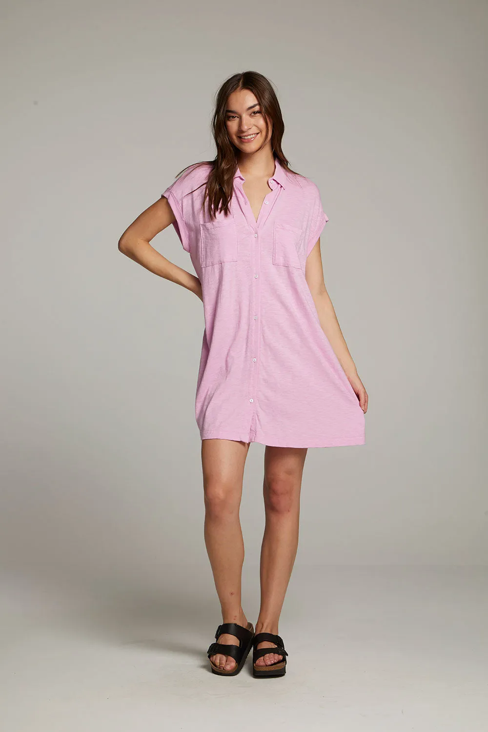 Downtown Pastel Lavender Mini Dress