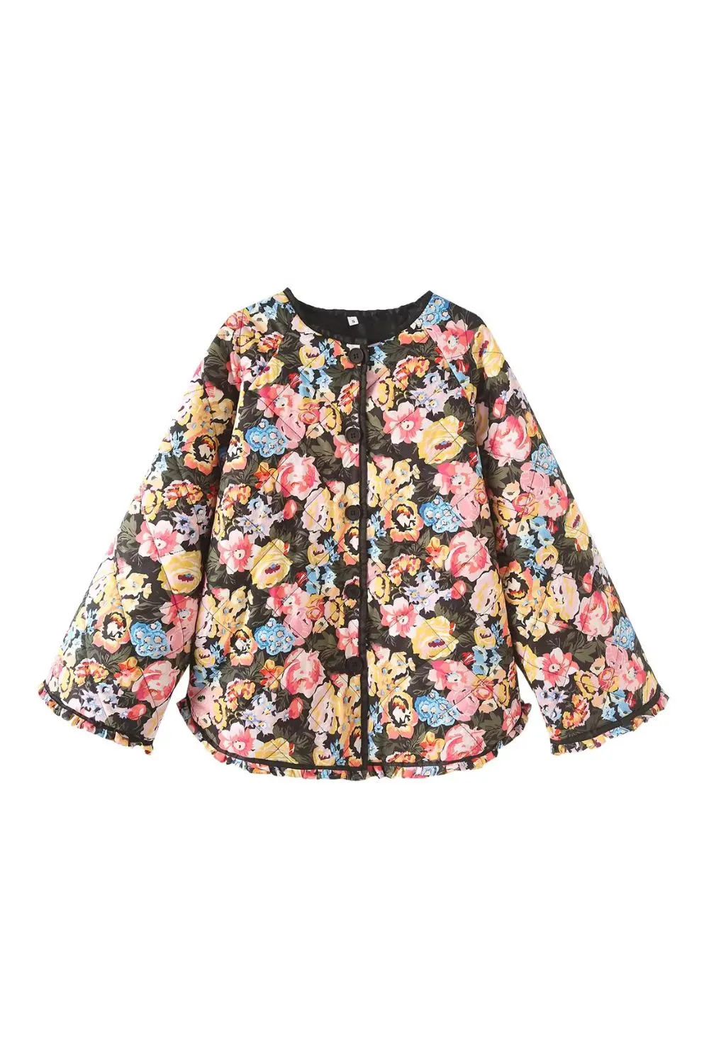 'Ellie' Printed Relaxed Cotton Puffer Jacket