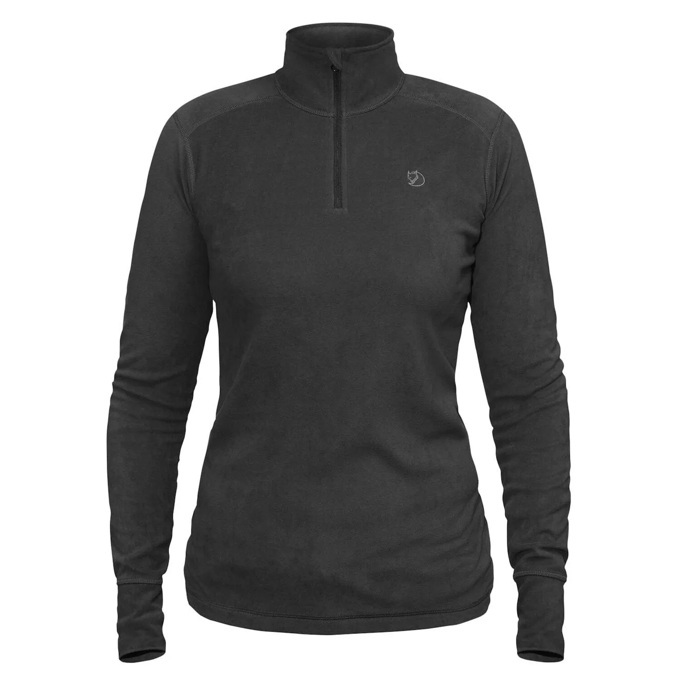 Fjallraven Womens Skare Microfleece Half Zip Dark Grey