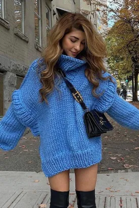 Fluffy Long-sleeved Turtleneck Sweater