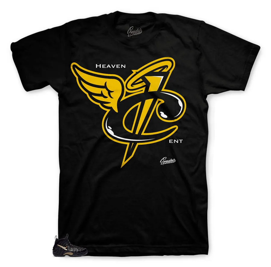 Foamposite Black Gold Heaven Cent Shirt