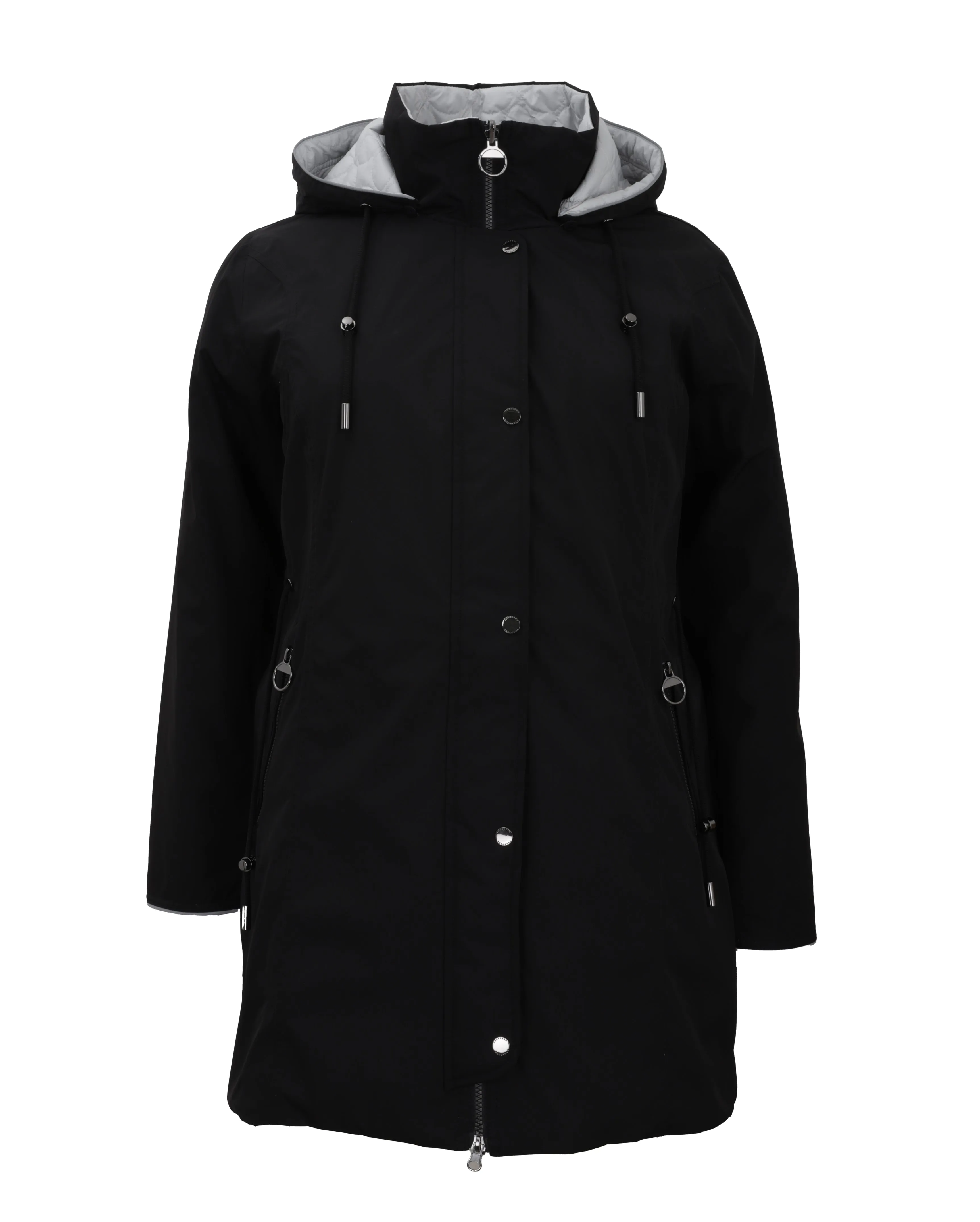 Frandsen Reversible All Weather Jacket in Black & Silver