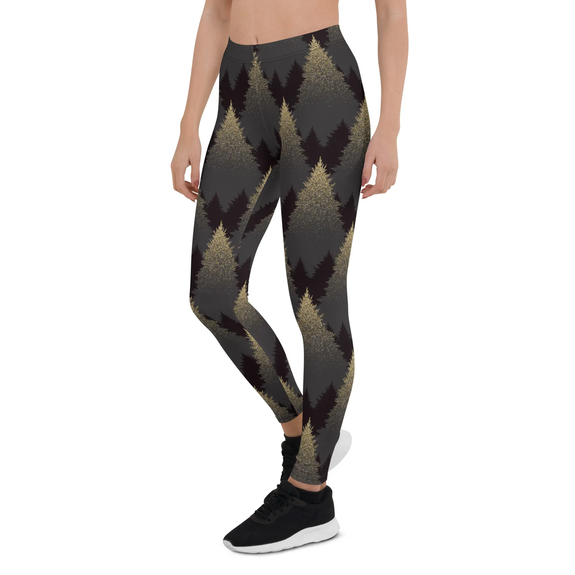 Golden Print Pines Leggings