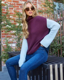 Joyous Occasion Colorblock Turtleneck Sweater