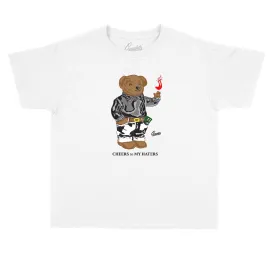 Kids - Metallic Silver 11 Cheers Bear Shirt