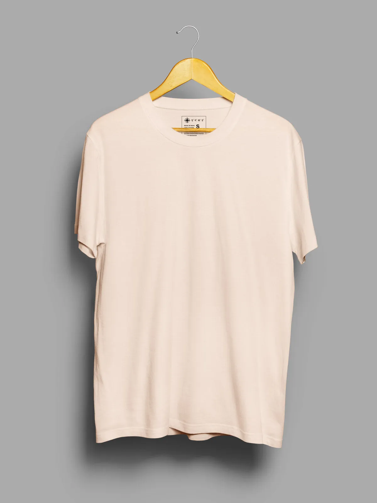 Light Grey & Muted Peach T shirts Combo