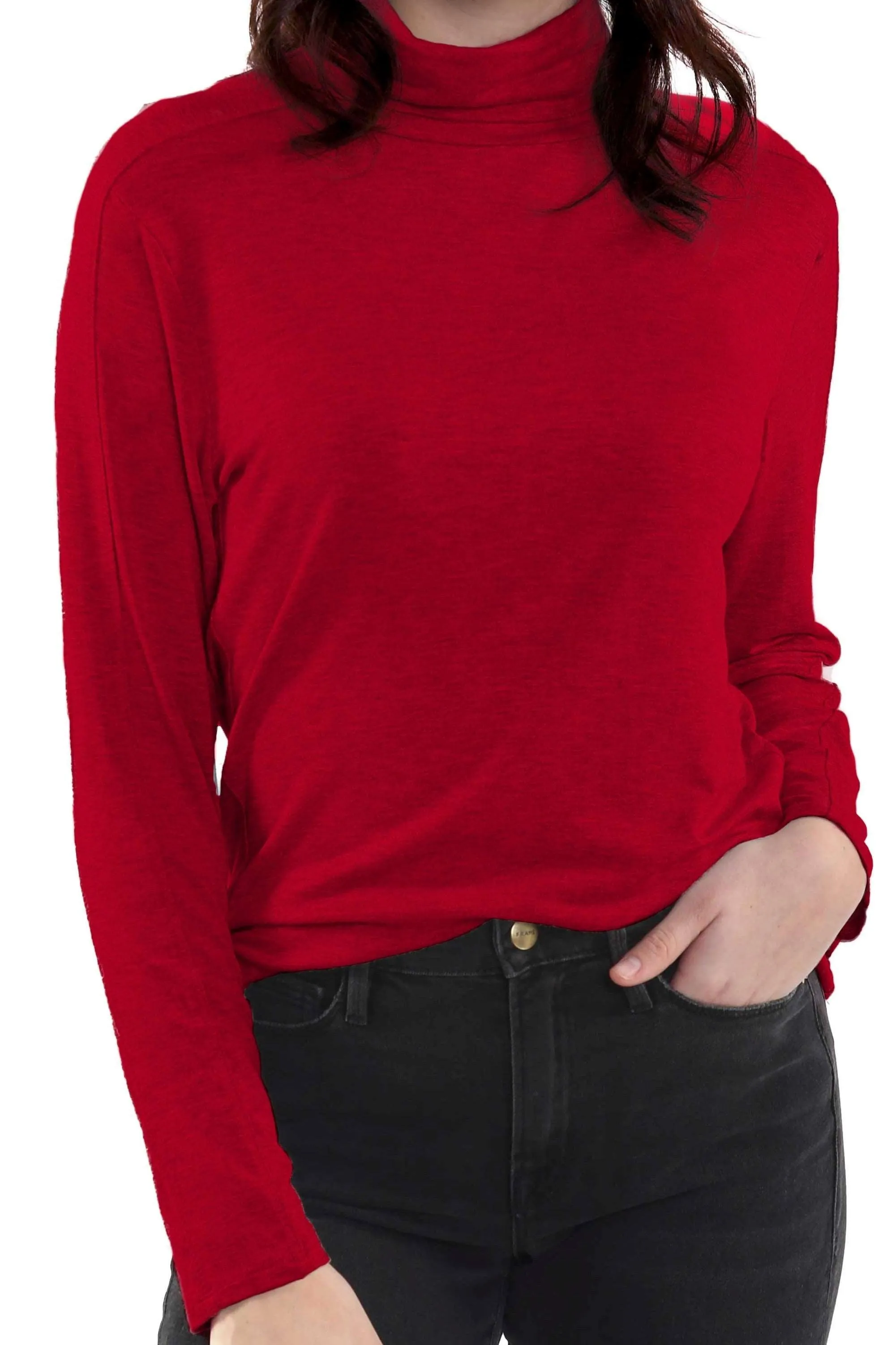 Long Sleeve Fine Knit Turtleneck