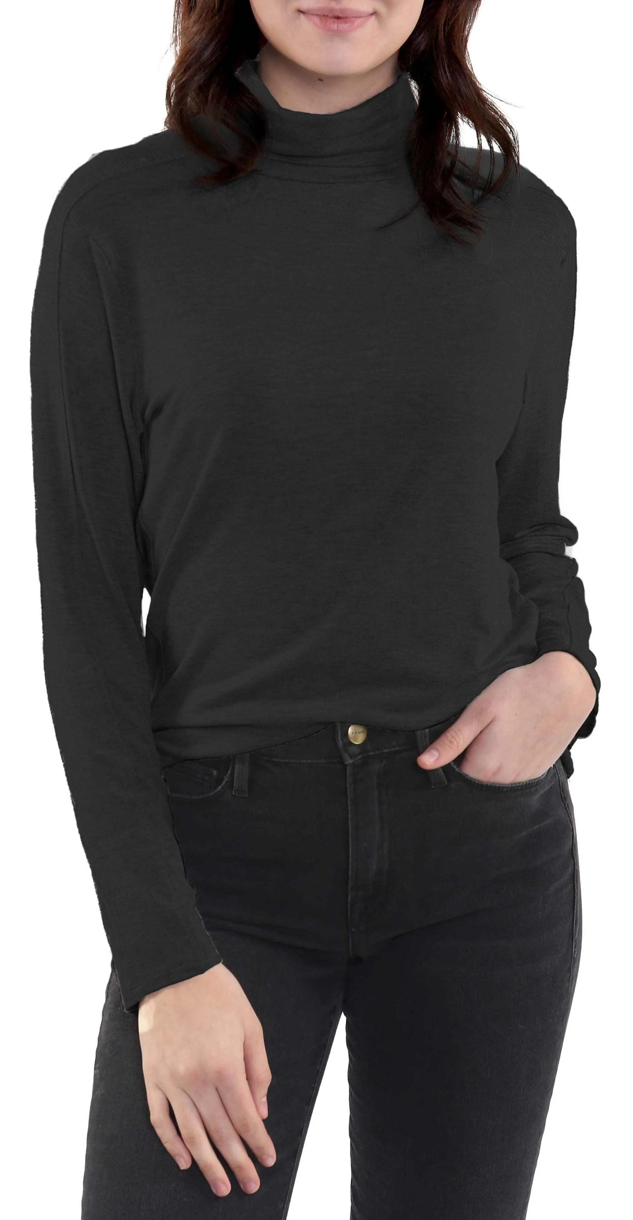 Long Sleeve Fine Knit Turtleneck